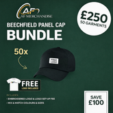 Beechfield Panel Cap Bundle - 50x Custom Embroidered Caps with FREE Logo - £250