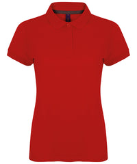 Women's micro-fine piqué polo shirt