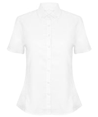 Women's modern short sleeve Oxford shirt