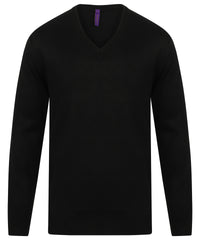 Cashmere touch acrylic v-neck jumper