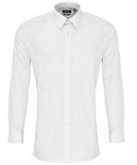 Poplin fitted long sleeve shirt