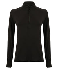 Women's long-sleeved ¼ zip top