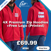 Deal 5 - 4X Premium Zip Hoodies