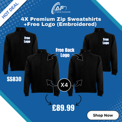 Deal 1 - 4x Premium Zip Sweatshirts