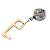 Sublimation Metal Keyring - No Contact with Retractable Reel