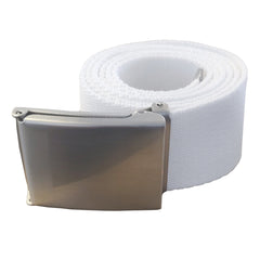 Apparel - Fashion White Belt with SILVER Buckle - 40mm x 1200mm