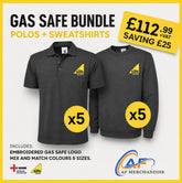 Gas Safe & Trade Bundle - 5 Polos + 5 Sweatshirts Custom Kit