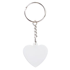 Keyring - 10 x Plastic Keyring/ Dog Tag - Heart