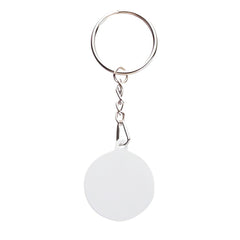 Keyring - 10 x Plastic Keyring/ Dog Tag - Round