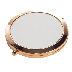 Compact Mirror - Rose Gold with Push Button - Round