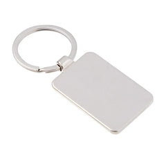 10 x Sublimation Metal Keyrings - Curved Rectangle