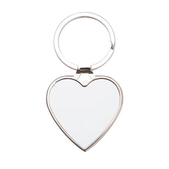 10 x Sublimation Metal Keyrings - Hanging Heart