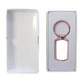 10 x Rose Gold Sublimation Metal Keyrings - Oblong