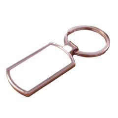 10 x Rose Gold Sublimation Metal Keyrings - Oblong