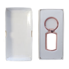 10 x Rose Gold Sublimation Metal Keyrings - Oblong