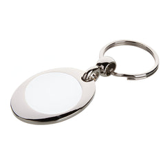 10 x Sublimation Metal Keyrings - Trolley Coin