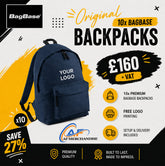 10x BagBase Fashion Backpack Bundle