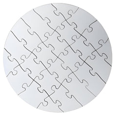 Round MDF Sublimation Jigsaw Puzzle - 24 Pieces