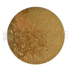 Round Cardboard Sublimation Jigsaw Puzzle - Silver