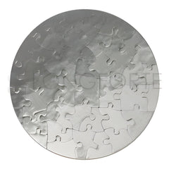 Round Cardboard Sublimation Jigsaw Puzzle - Silver
