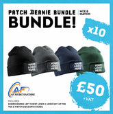 10x Beechfield BC445 Patch Beanie Bundle