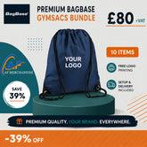 10x BagBase Custom Printed Gymsac Bundle