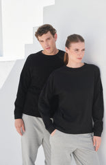 Unisex drop shoulder slogan top