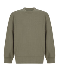 Kids sustainable fashion curved hem sweatshirt