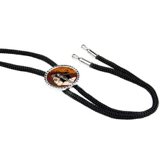 Ties - Bolo Tie with Black Strap - Round/Square