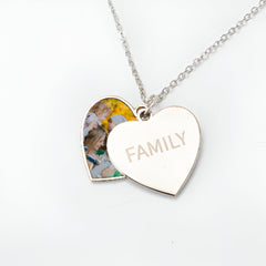 Sublimation Heart Locket Necklace with Hidden Photo