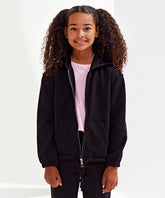 Kids TriDri® recycled cropped oversize full-zip hoodie