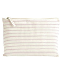 Striped organic accessory pouch
