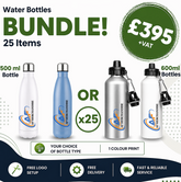 Water Bottles Bundle - 25-Piece Promotional Kit