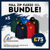 5x Custom Embroidered Full Zip Fleece Bundle - UC604