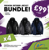 4x Premium Custom Embroidered Outdoor Jacket Bundle - UC620 Waterproof Kit