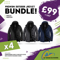 4x Premium Custom Embroidered Outdoor Jacket Bundle - UC620 Waterproof Kit