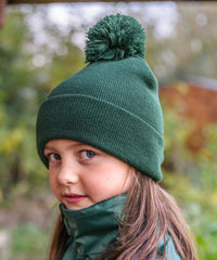 Junior pom pom beanie