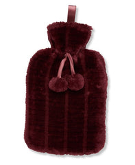 Luxury classic faux fur hot water bottle and cover