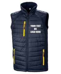 Personalised Custom Pack of 5 Embroidered/Printed Result Core Compass Padded