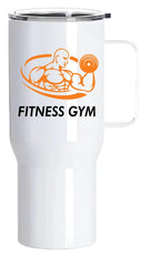 Personalised Custom Mug Stainless Steel School Gym Travel Tumbler With Handle