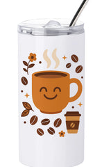 Personalised Custom Water Bottle Slim Stainless Steel School Gym Travel Tumbler