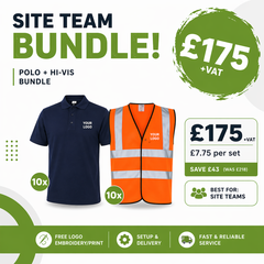 Site Team Bundle - 20-Piece Custom Branded Hi-Vis & Polo Kit