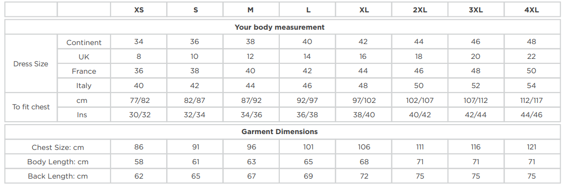 Size Guide