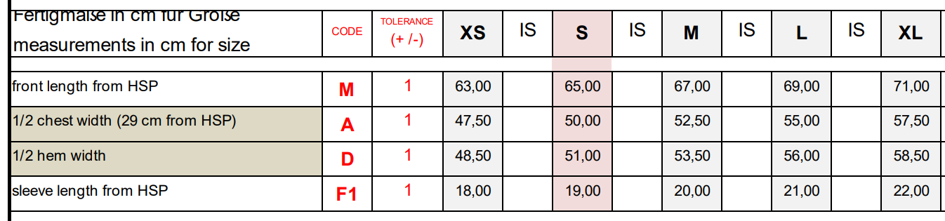 Size Guide