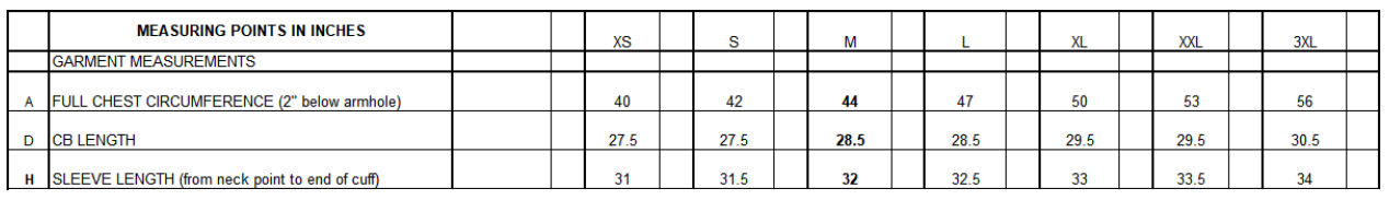 Size Guide