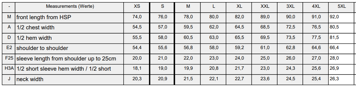 Size Guide