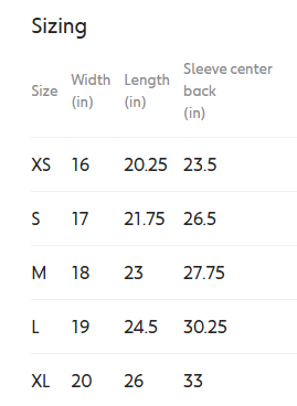 Size Guide