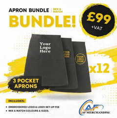 12x Premier 3-Pocket Waist Aprons Bundle - Custom Logo Teamwear