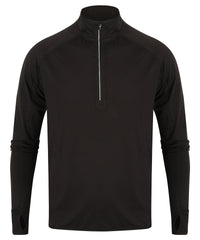 Long-sleeved ¼ zip top