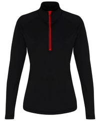 Women's TriDri® long sleeve performance ¼ zip
